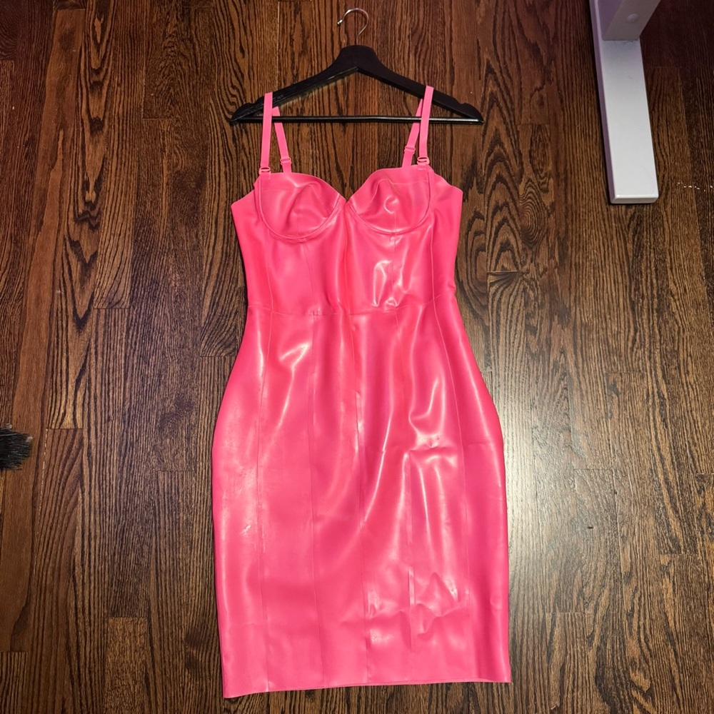 House of CB Pink Latex dress